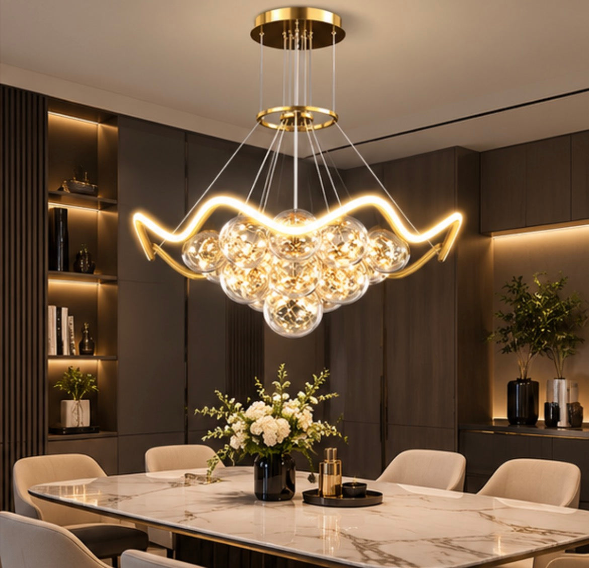 The Aurelia Halo Chandelier