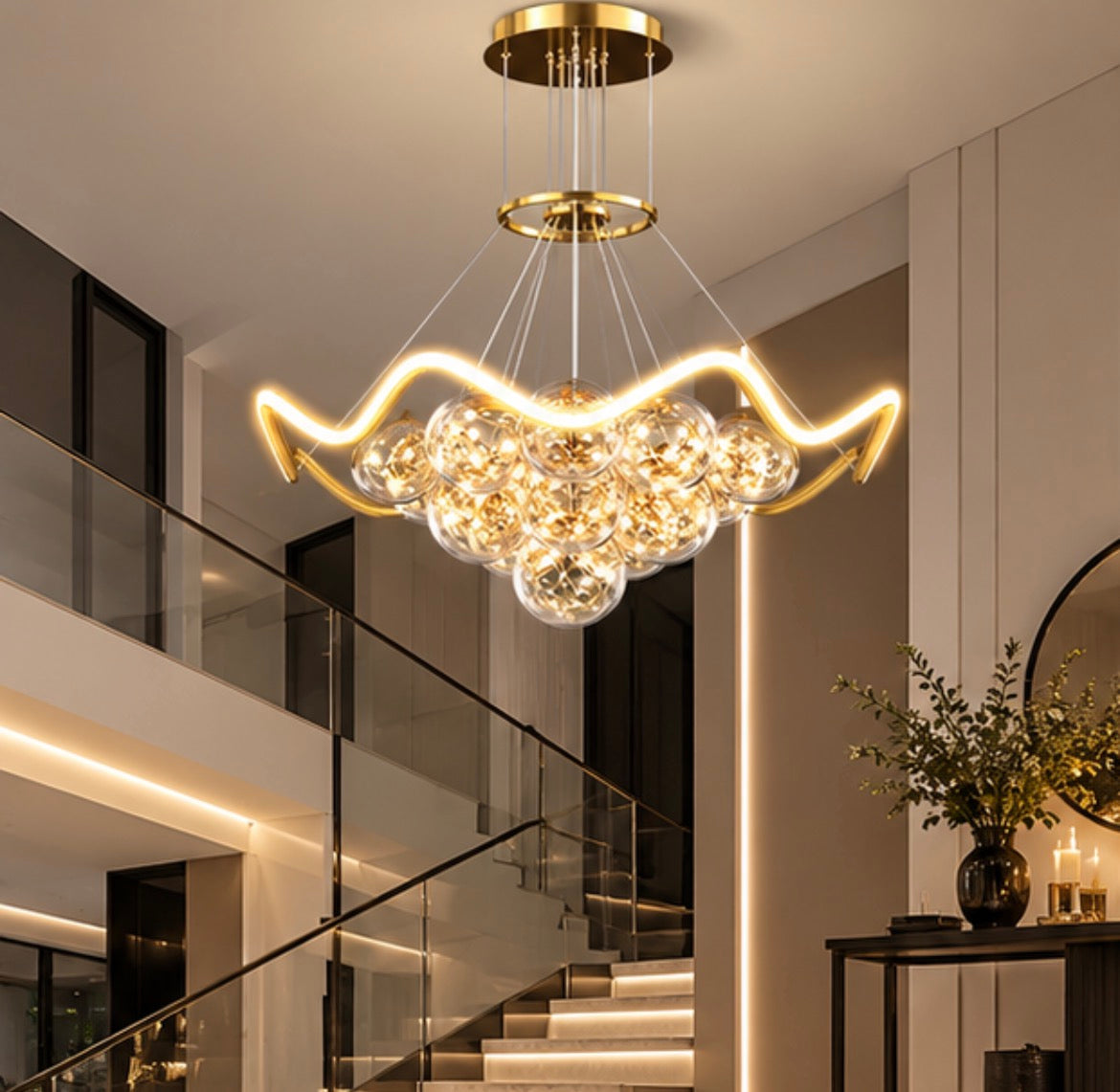The Aurelia Halo Chandelier