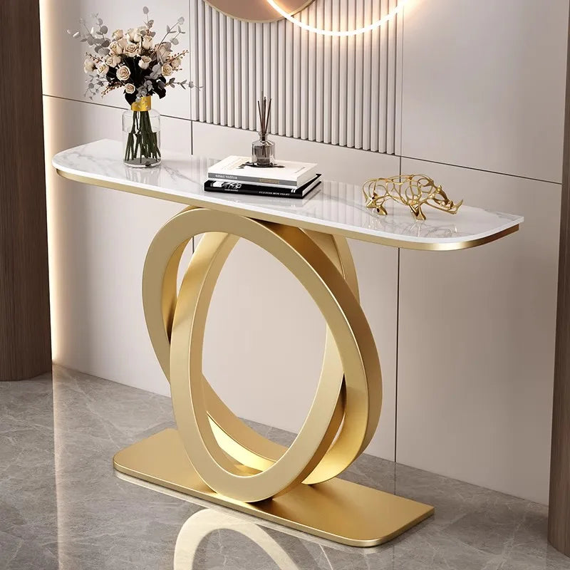 Nordica Sculptural Marble Console Table