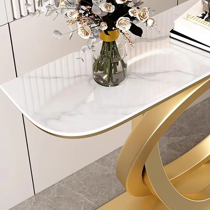 Nordica Sculptural Marble Console Table