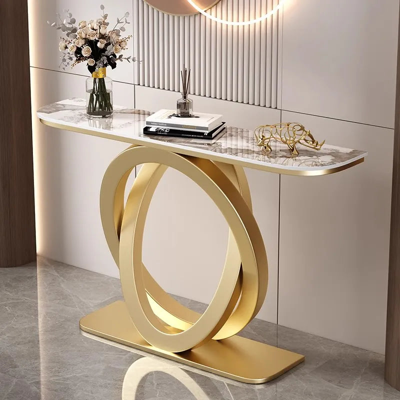 Nordica Sculptural Marble Console Table