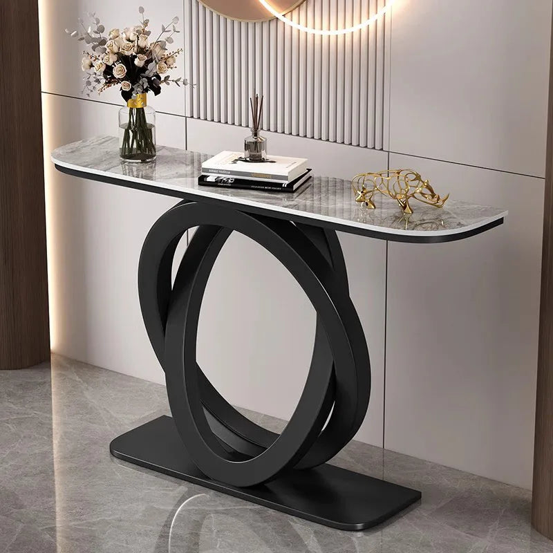 Nordica Sculptural Marble Console Table