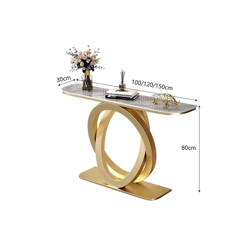Nordica Sculptural Marble Console Table