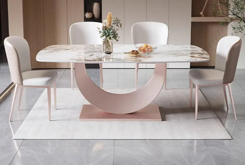 Lorenza Rectangular Marble Dining Table