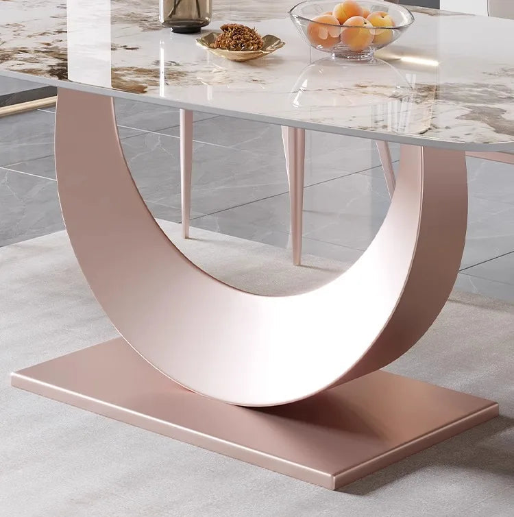 Lorenza Rectangular Marble Dining Table